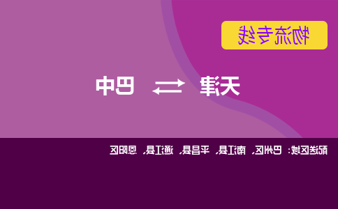 天津到巴中物流专线-天津到巴中物流公司